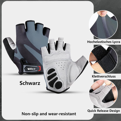 Fahrradhandschuhe für Herren und Damen, atmungsaktiv,  Rennrad, Mountainbike, Reithandschuhe, rutschfest, für Fitness, Radfahren, Training, Outdoor-Sport