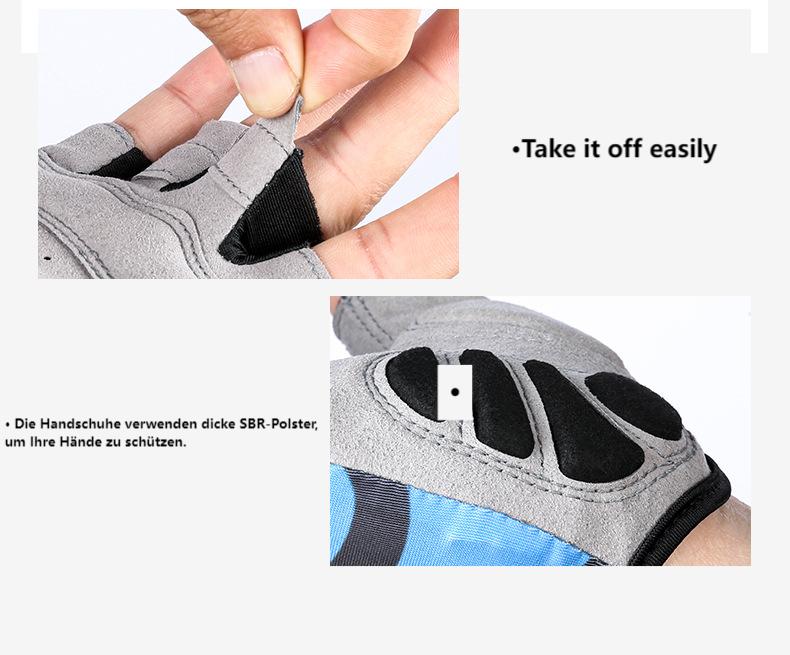 Fahrradhandschuhe für Herren und Damen, atmungsaktiv,  Rennrad, Mountainbike, Reithandschuhe, rutschfest, für Fitness, Radfahren, Training, Outdoor-Sport