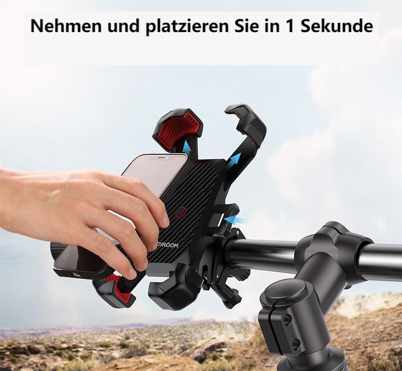 360° Fahrrad-Telefonhalterung, Lenker-Handyhalterung (für alle Smartphones geeignet）