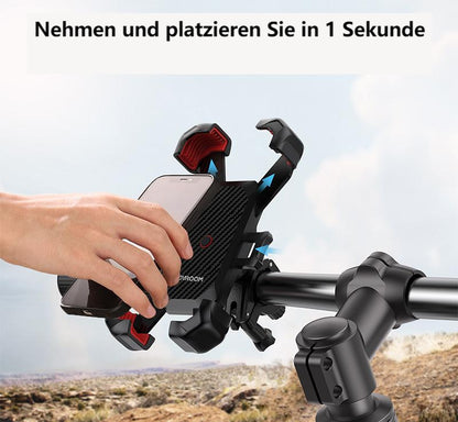 360° Fahrrad-Telefonhalterung, Lenker-Handyhalterung (für alle Smartphones geeignet）
