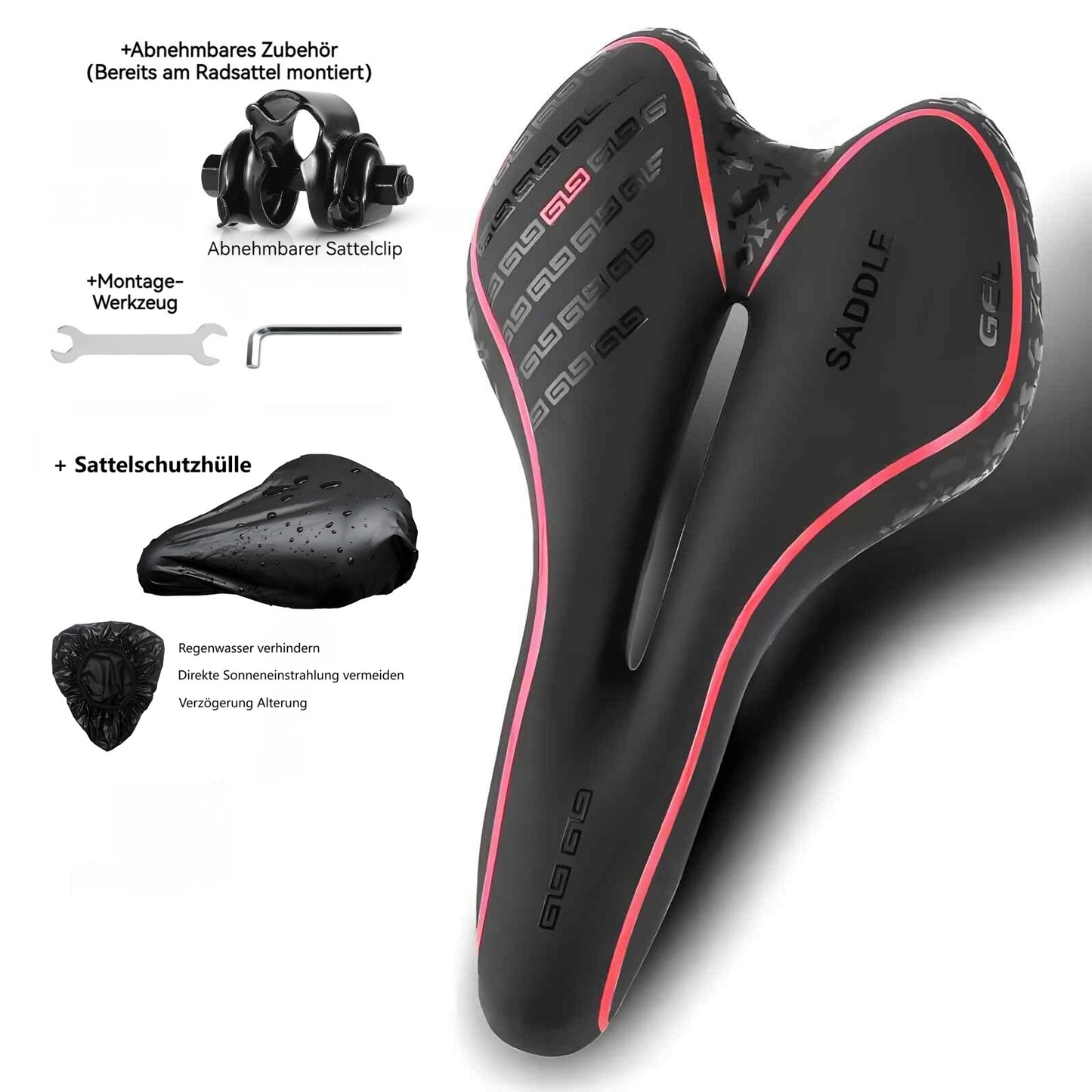 Bequemer Gel-Fahrradsitz  -sattel